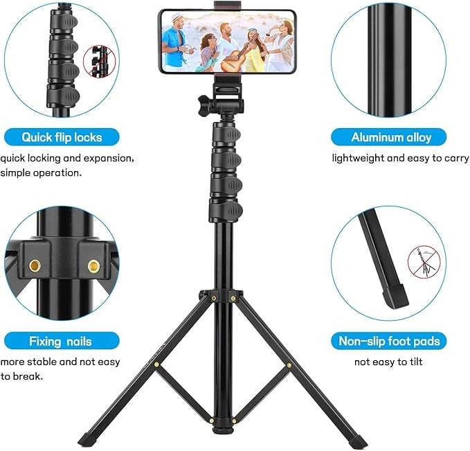 Statyw do smartfona aluminiowy 2 w 1, selfiestick , Victiv P10