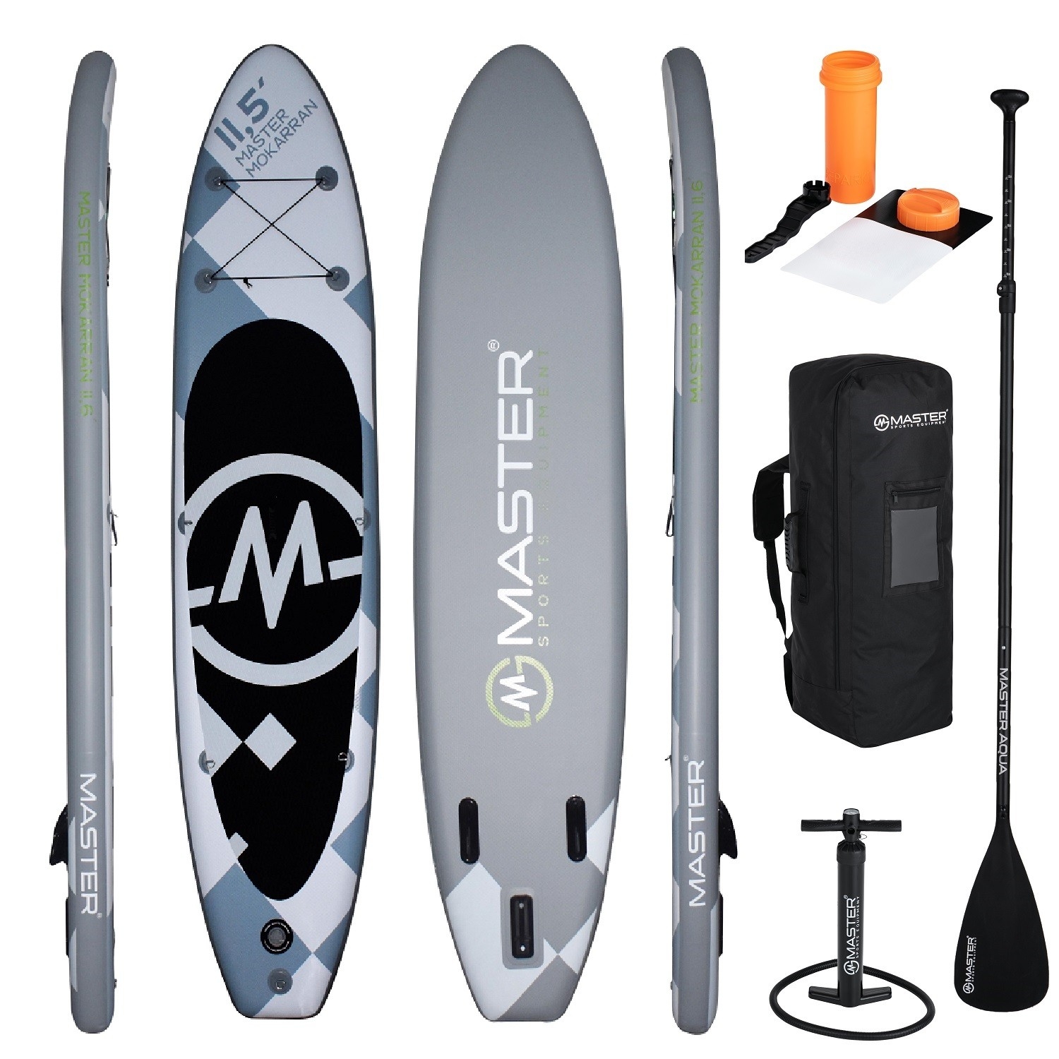Paddleboard SUP MASTER Aqua Mokarran 11,5" 160 kg, 15 cm, Drop Stitch