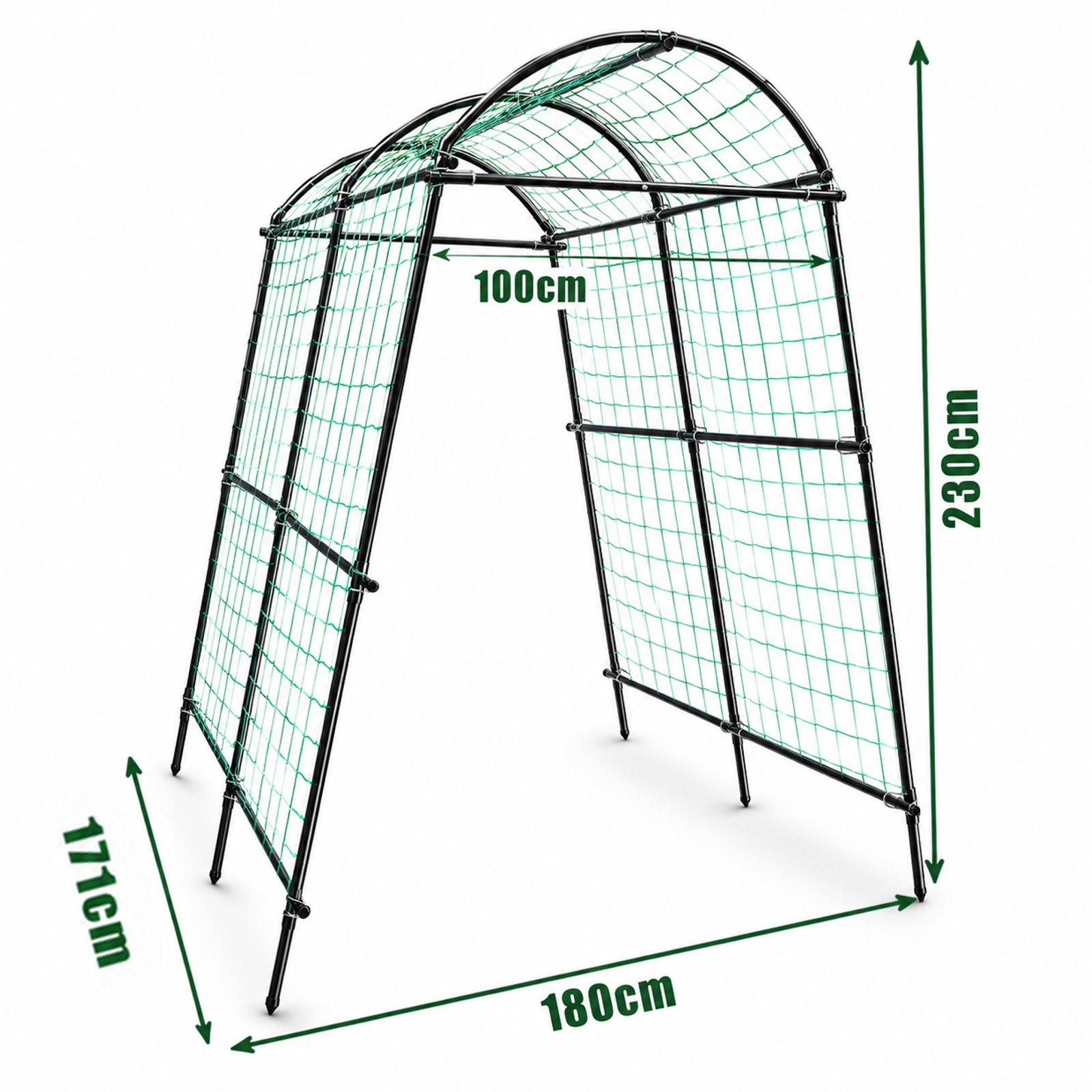 Pergola Ogrodowa 230 cm Stelaż Pod Róże Pnącza Metalowa