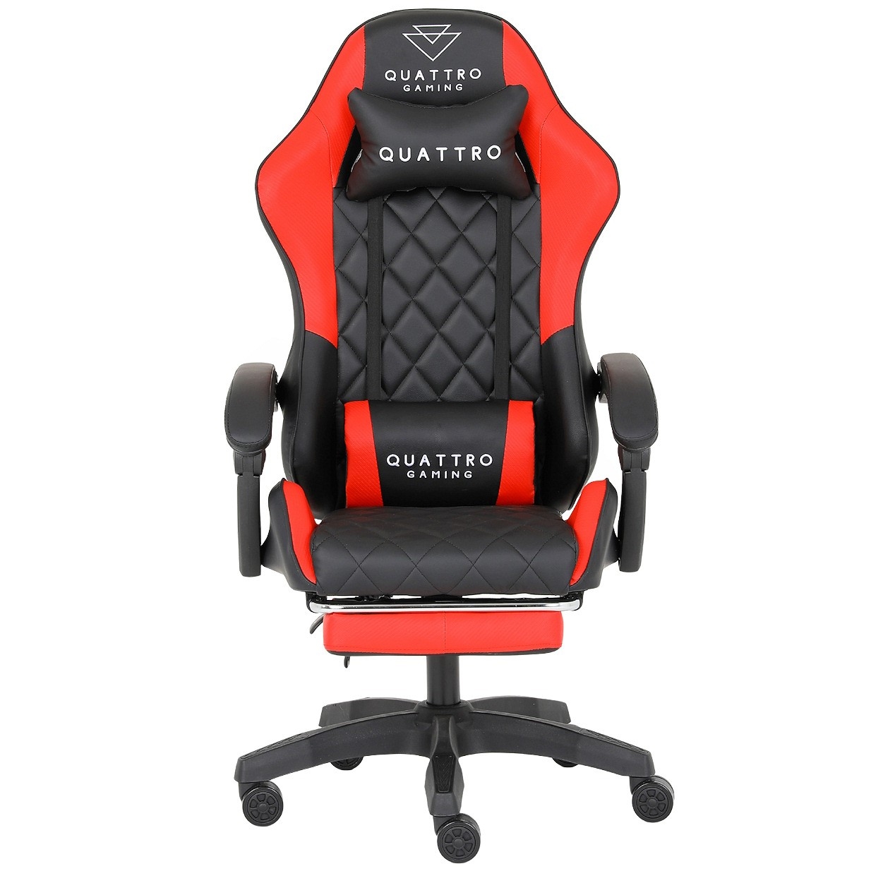 Ergonomiczny Fotel Gamingowy Quattro Carbon Red Pikowany