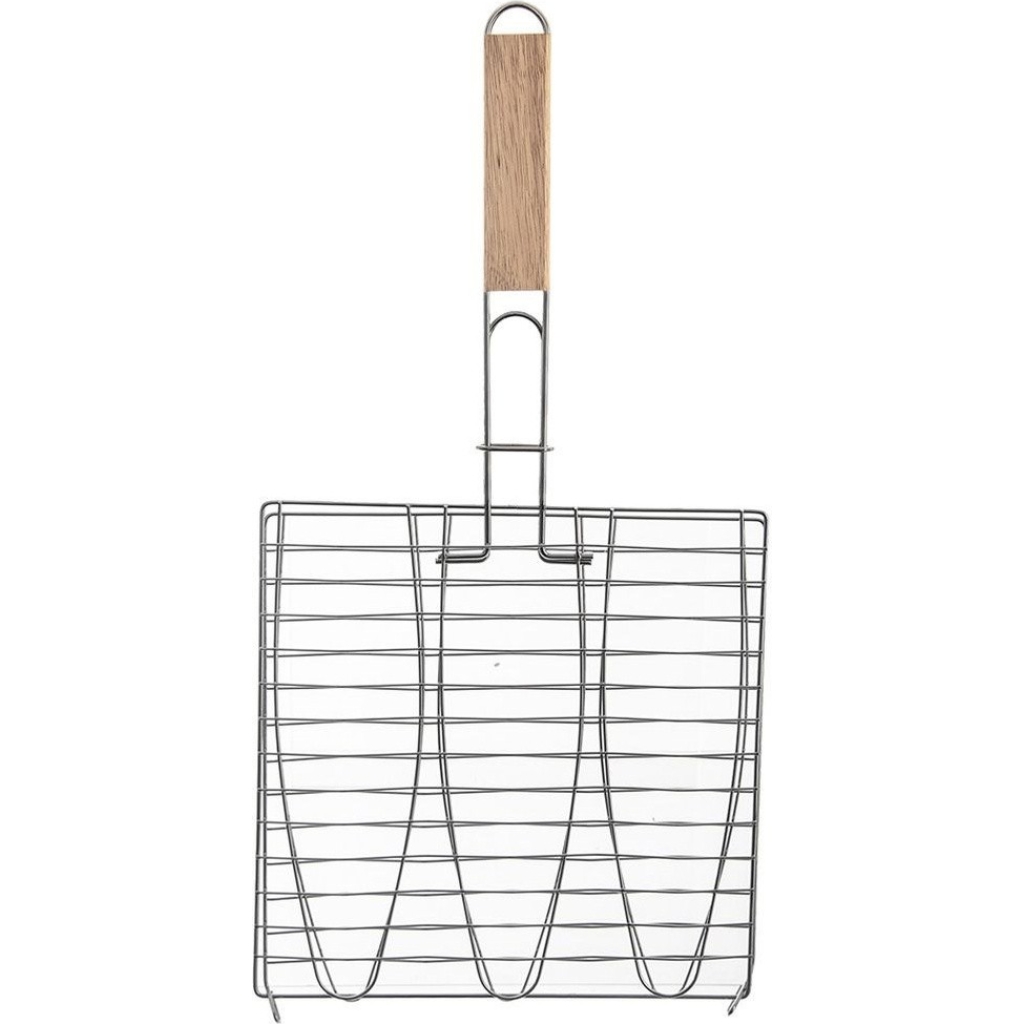 Ruszt do grillowania ryby metalowy 28x55,5 cm