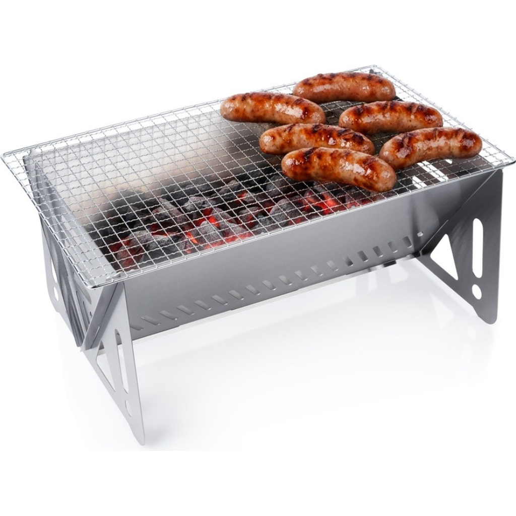 Grill węglowy stalowy składany 40x24x17 cm