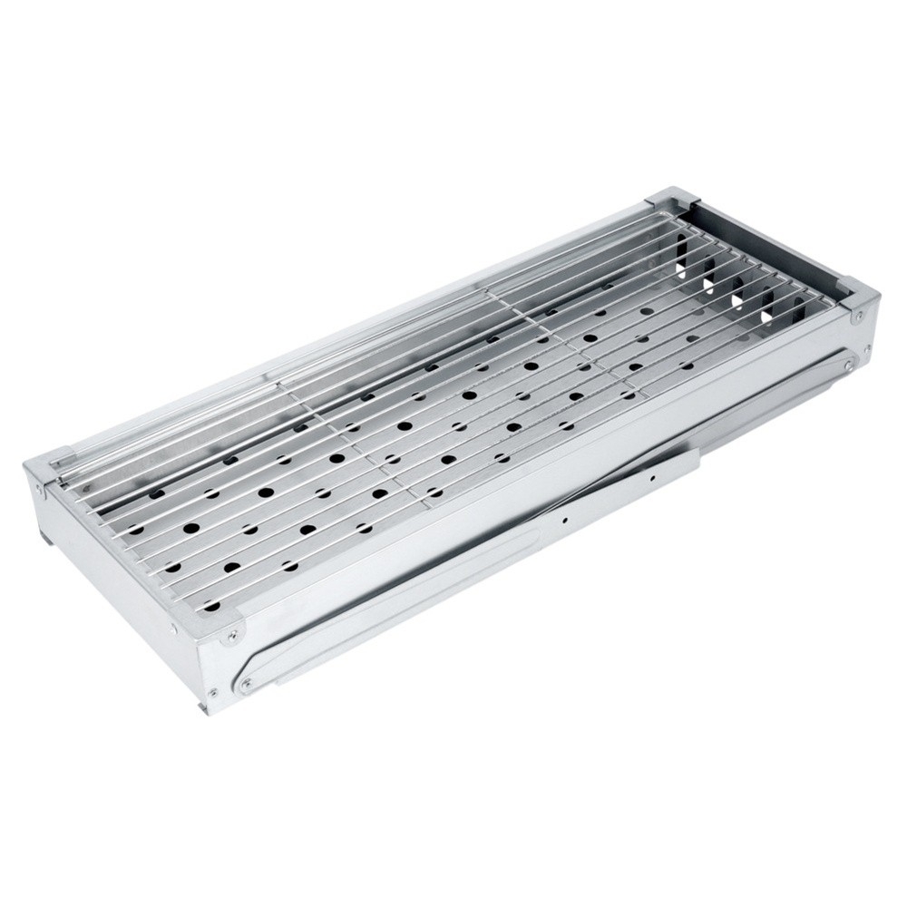 Grill węglowy stalowy składany przenośny 73x21x37 cm