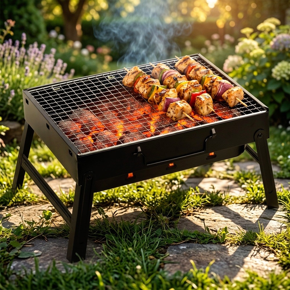 Grill węglowy składany przenośny walizka 40x27,5x20 cm