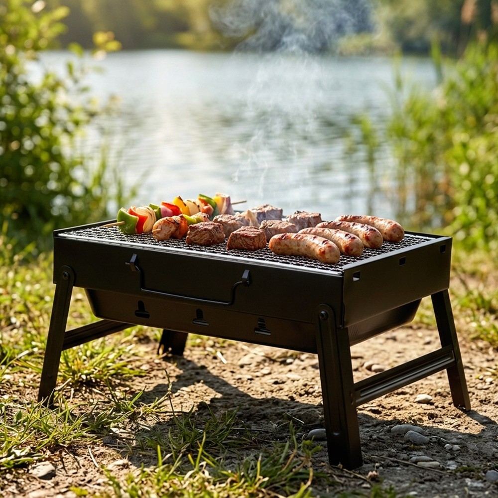 Grill węglowy składany przenośny walizka 40x27,5x20 cm