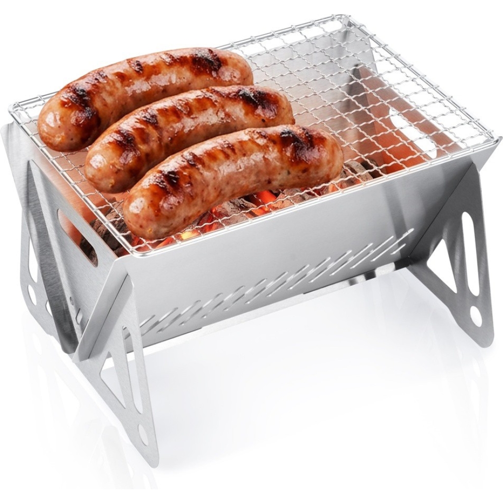 Grill węglowy stalowy składany 21x16,5x12,5 cm