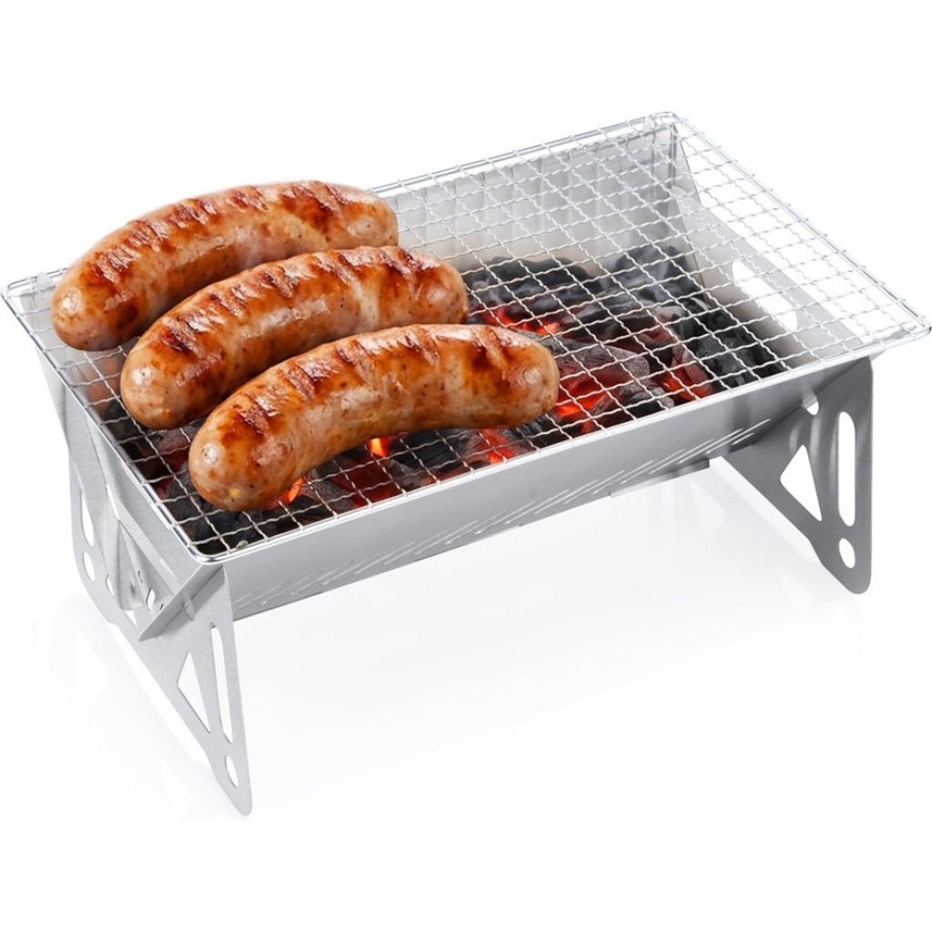 Grill węglowy stalowy składany 28x18x12 cm