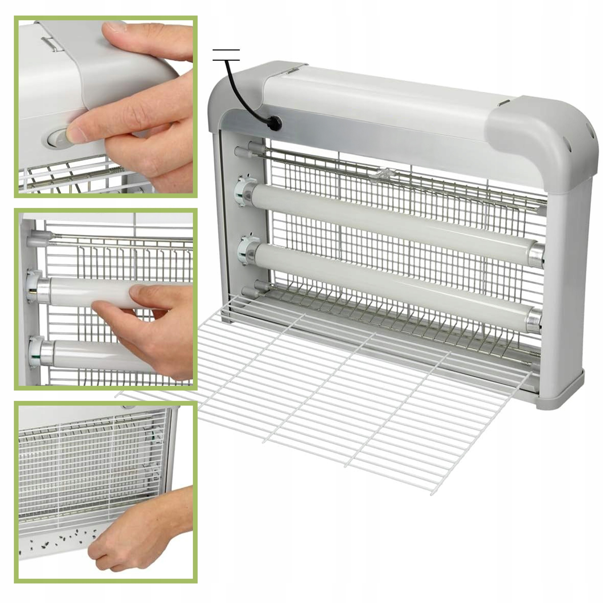 Lampa Owadobójcza Na Komary Muchy Owady UV 30W Pułapka Elektryczna Wisząca