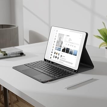 Etui, klawiatura Earto do iPad 9, touchpad do iPada 10.2, czarny
