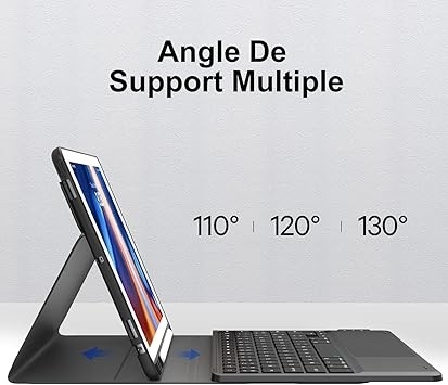 Etui, klawiatura Earto do iPad 9, touchpad do iPada 10.2, czarny