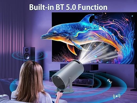 Rzutnik Magcubic HY300, projektor multimedialny obrotowy 180°, rzutnik LED przenośny
