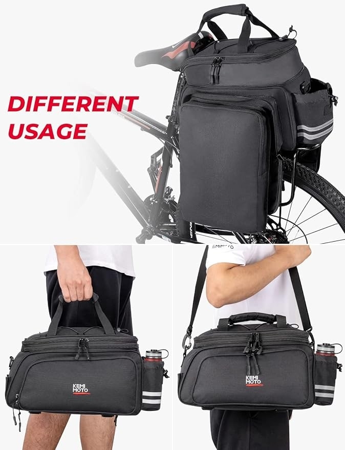 Torba rowerowa 20l, torba na bagażnik rowerowy, wodoodporna torba rowerowa