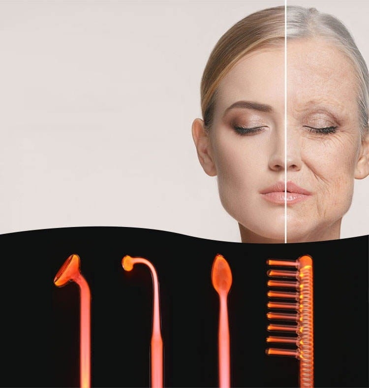 Maszyna do pielęgnacji twarzy, Anti-Aging, leczenie trądziku, Darsonval blue
