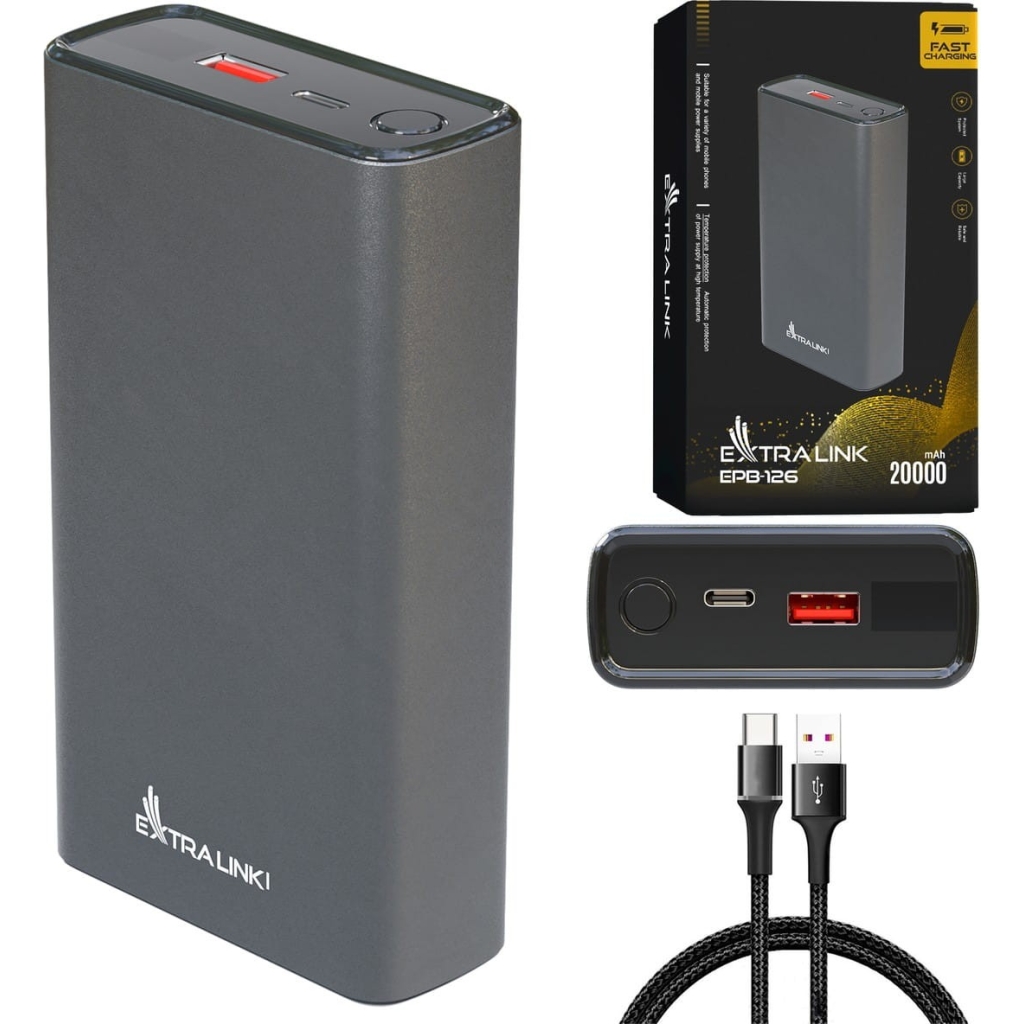 Powerbank Extralink EPB-126 –  20000 mAh z PD 45W i Type-C