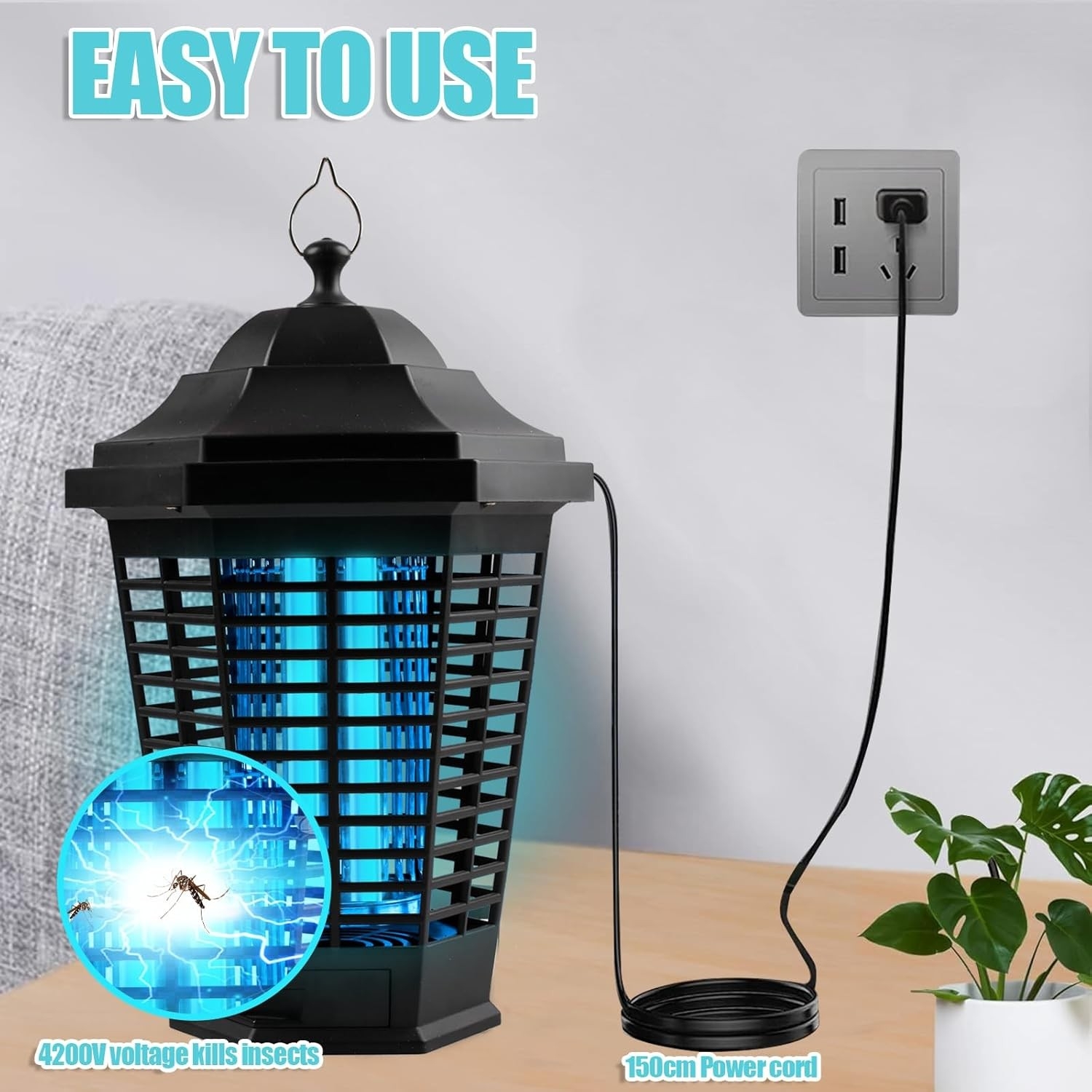 Elektryczna lampa owadobójcza TEPENAR, 13 W, 4200 V, skuteczna ochrona przed komarami