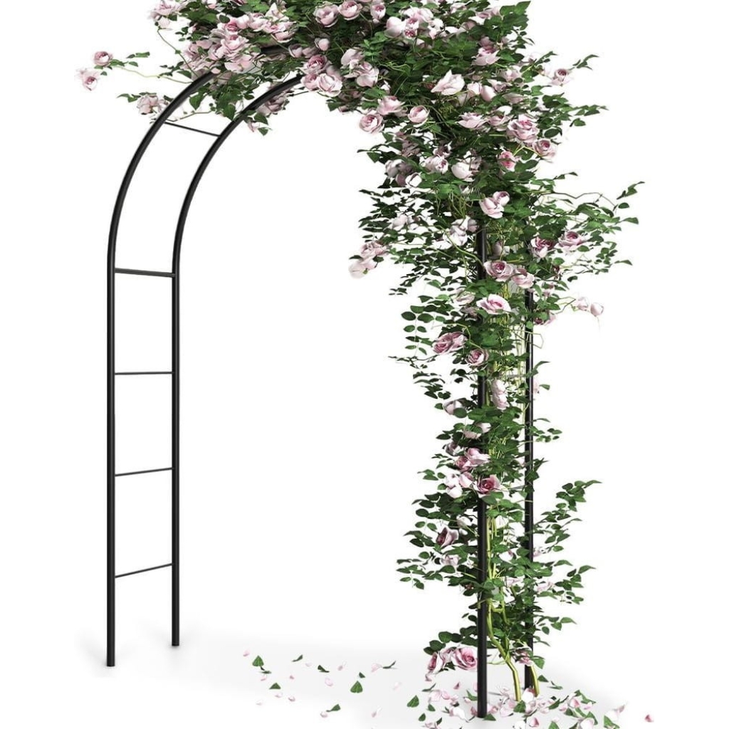 Pergola Ogrodowa Metalowa 235 cm – Łuk Pod Róże, Bluszcz, Winorośl | Tunel dla Roślin Pnących | Dekoracja Do Ogrodu i Działki