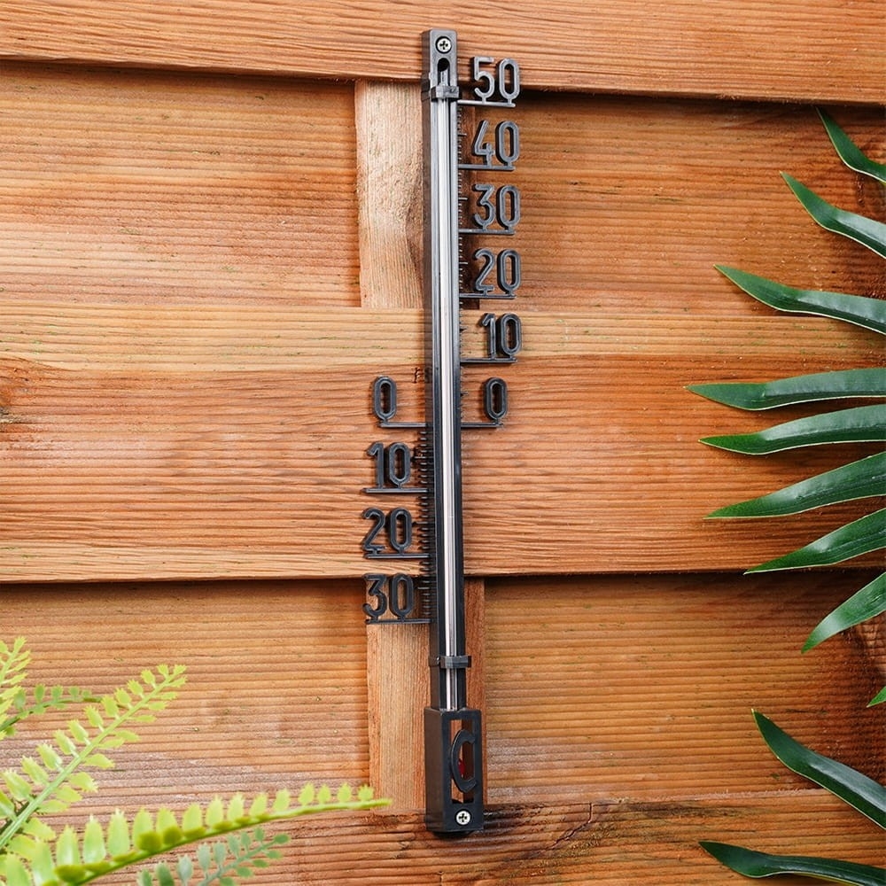 Termometr zewnętrzny czarny 27 cm
