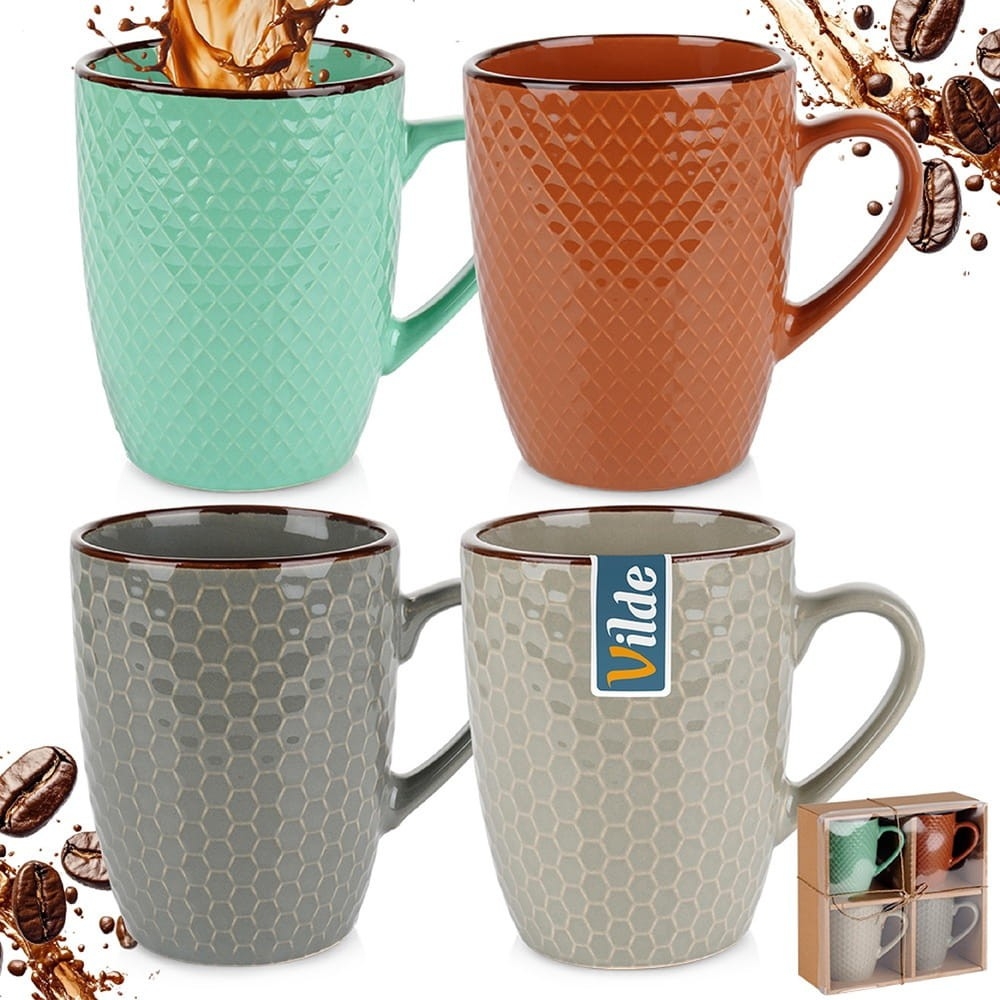 Kubki ceramiczne 400 ml 4 szt.