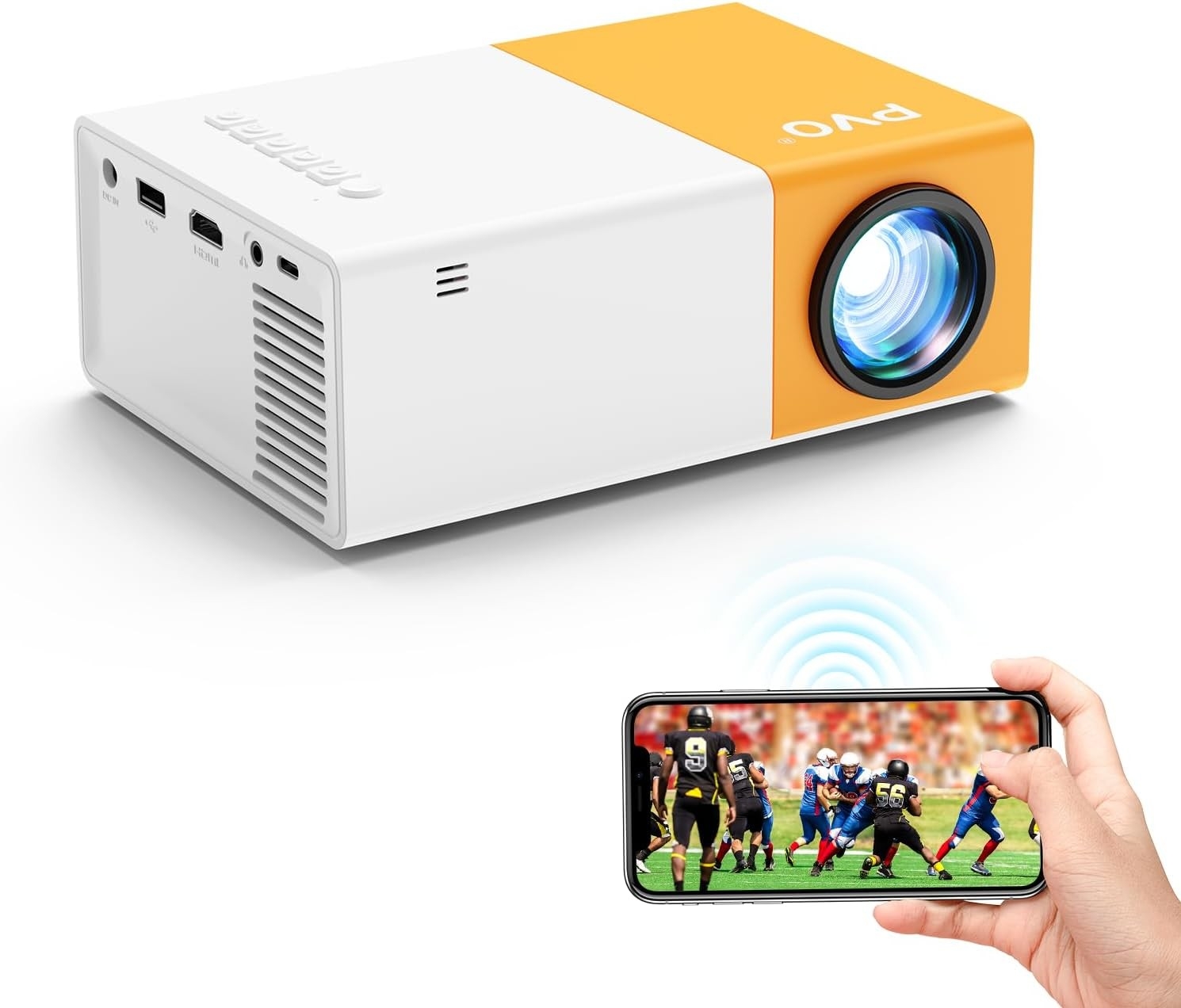 Projektor PVO ‎YG300Pro MAX, LED WiFi i Bluetooth – Do Filmów i Gier