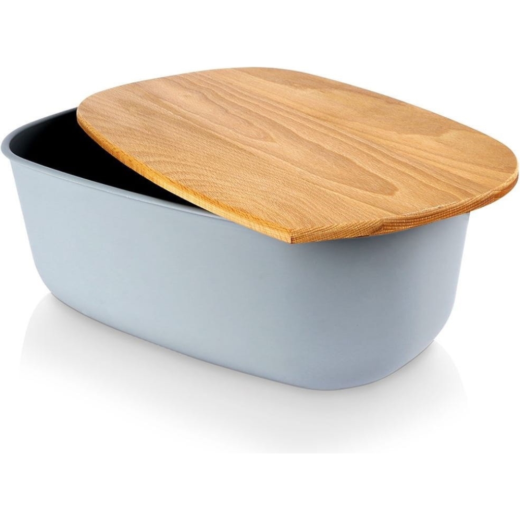 Chlebak z deską szary 39x23,5x15,5 cm