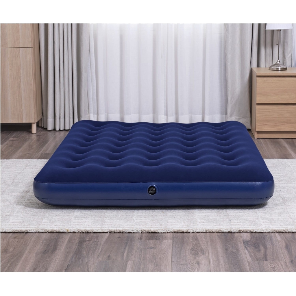 Dmuchany materac BESTWAY Flokowany 191x137 cm – 2-osobowy, winylowy