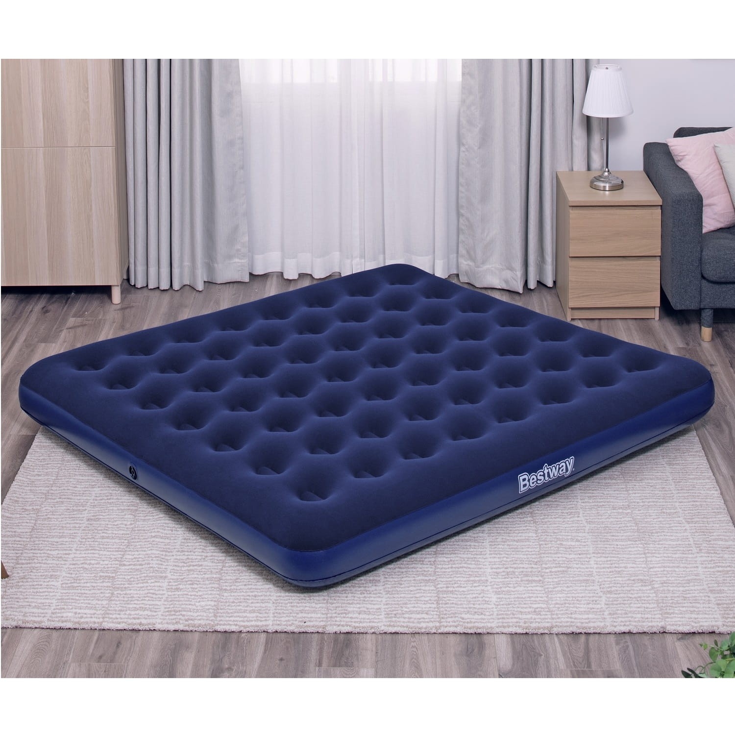 Dmuchany materac BESTWAY King 201x183 cm – 2-osobowy, do wnętrz i na zewnątrz
