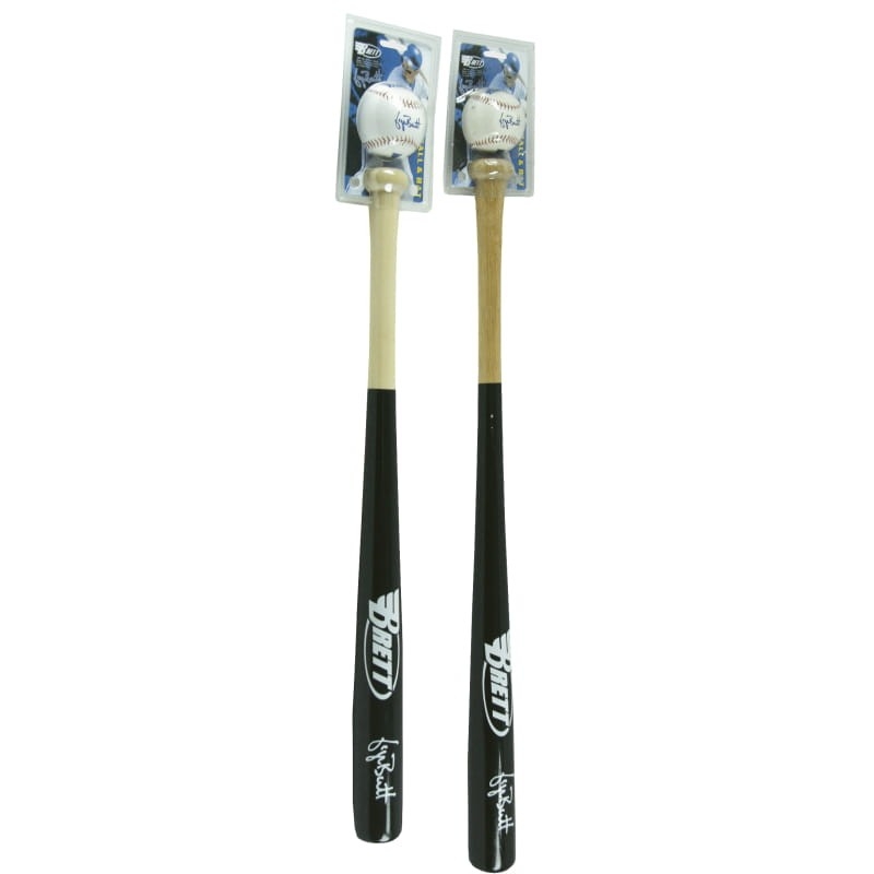 Zestaw baseballowy Junior BRETT – drewniany kij 26" + piłka 9"