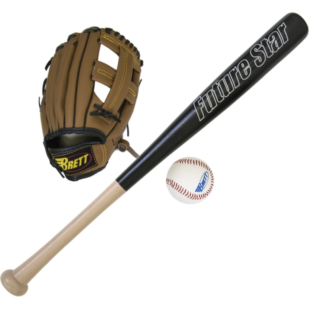 Zestaw do baseballa Brett  Junior Kij + Piłka + Rękawica