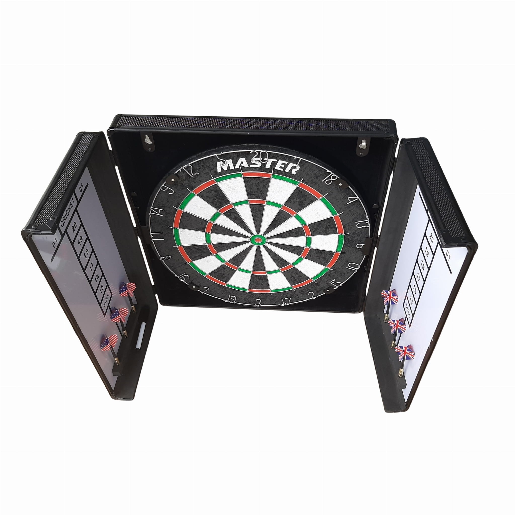Szafka aluminiowa z tarczą sizalową 45 cm i 6 rzutkami MASTER