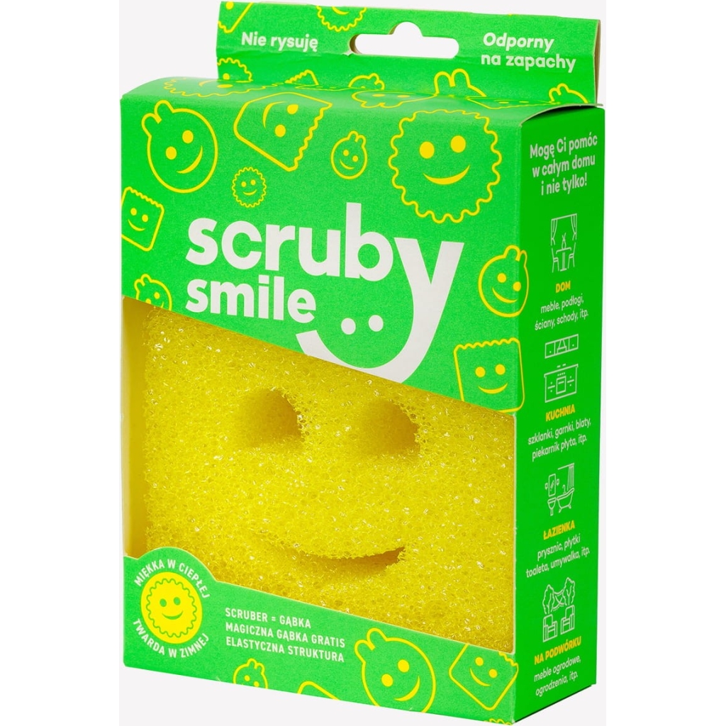 Magiczna Gąbka Scruby Smile Termo + GRATIS magiczna melaminowa | Bez chemii!