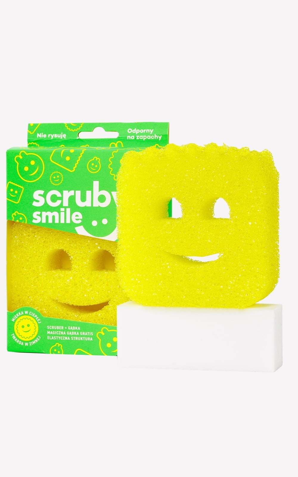 Magiczna Gąbka Scruby Smile Termo + GRATIS magiczna melaminowa | Bez chemii!