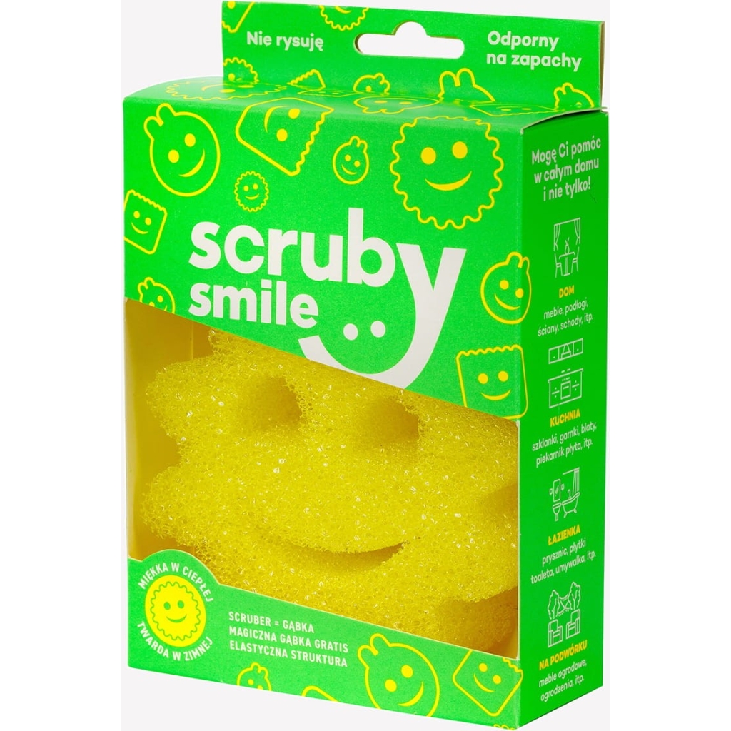 Gąbka Scruby Smile  – Gąbka Kwiatek Termo do Czyszczenia Bez Chemii + GRATIS Magiczna Gąbka