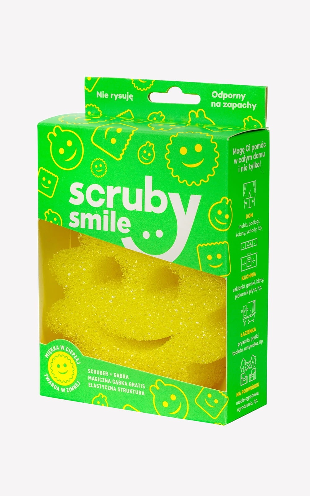 Gąbka Scruby Smile  – Gąbka Kwiatek Termo do Czyszczenia Bez Chemii + GRATIS Magiczna Gąbka