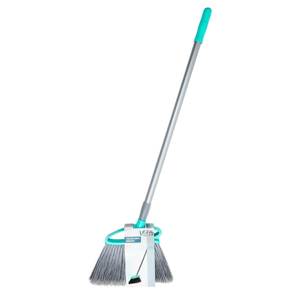 Miotła z teleskopowym kijem 95–133 cm – twarde włosie,