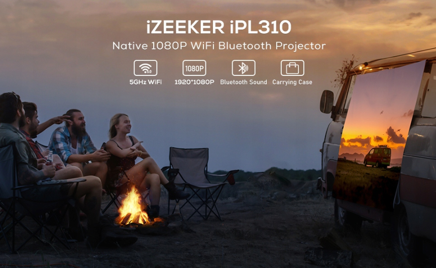 Projektor rzutnik kino przenośne 13000 Lux Full HD 1080P 4K LED iZEEKER